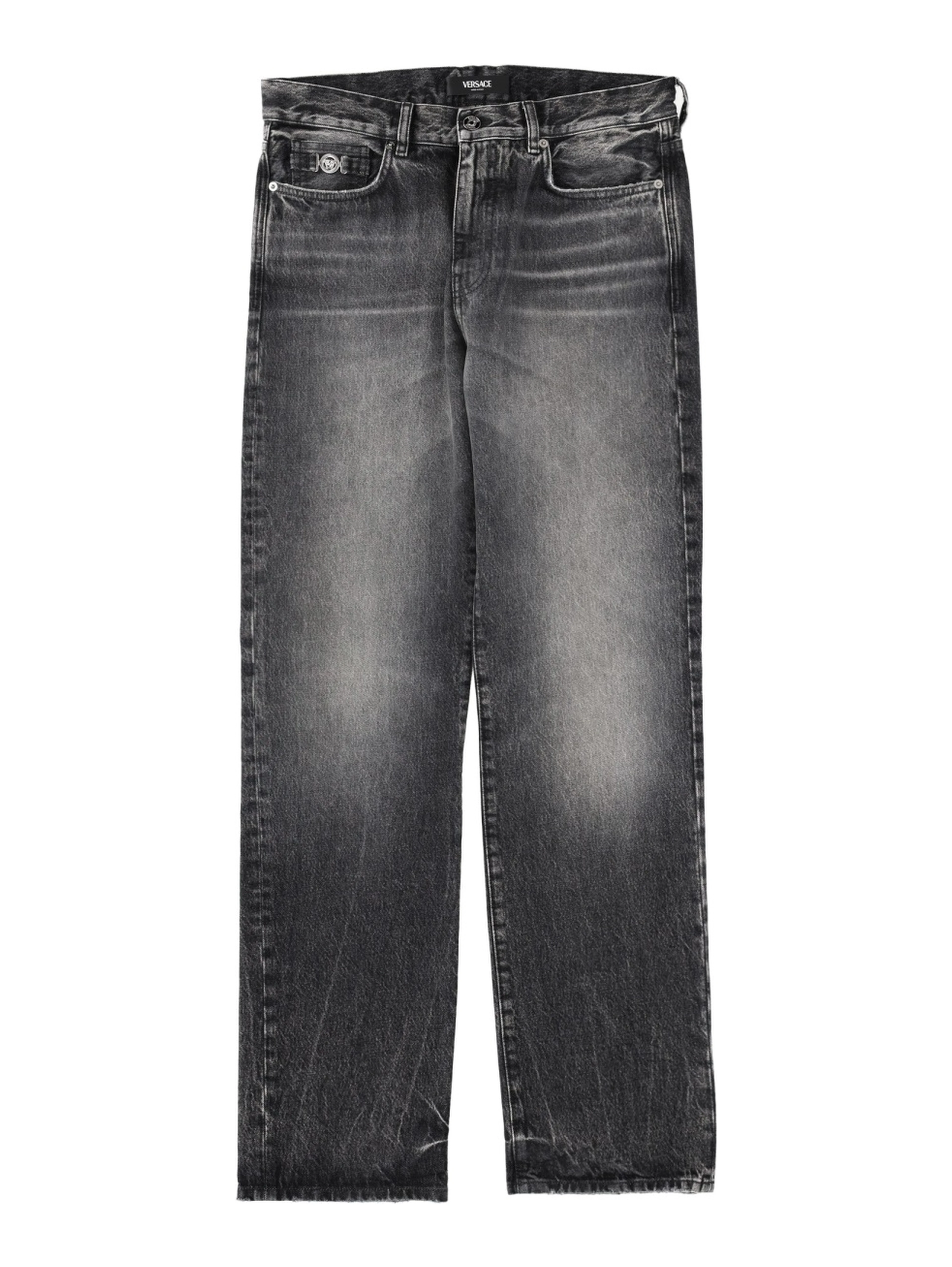 JEANS WITH "MEDUSA" DETAIL