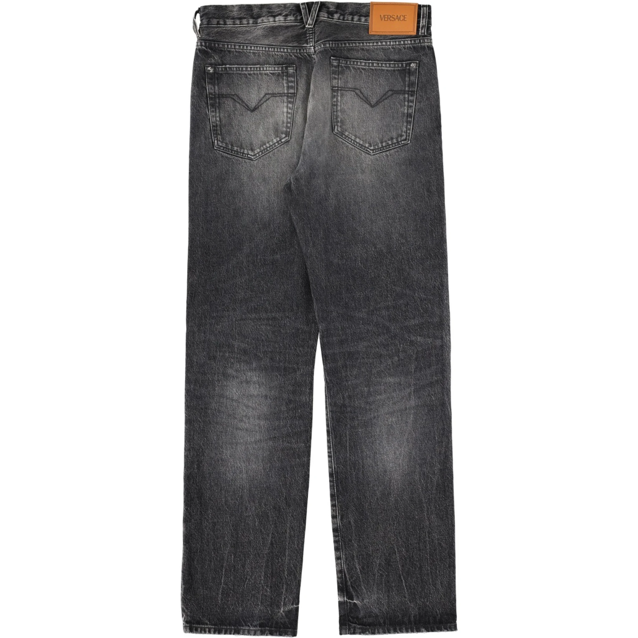 JEANS WITH "MEDUSA" DETAIL