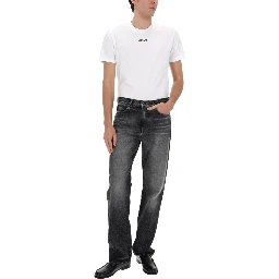 JEANS WITH "MEDUSA" DETAIL