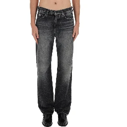 JEANS WITH "MEDUSA" DETAIL