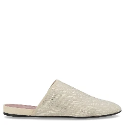 LEATHER SLIPPER WITH RHINESTONES
