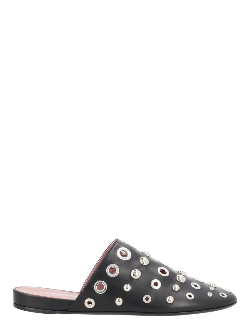 LEATHER SLIPPER WITH STUDS