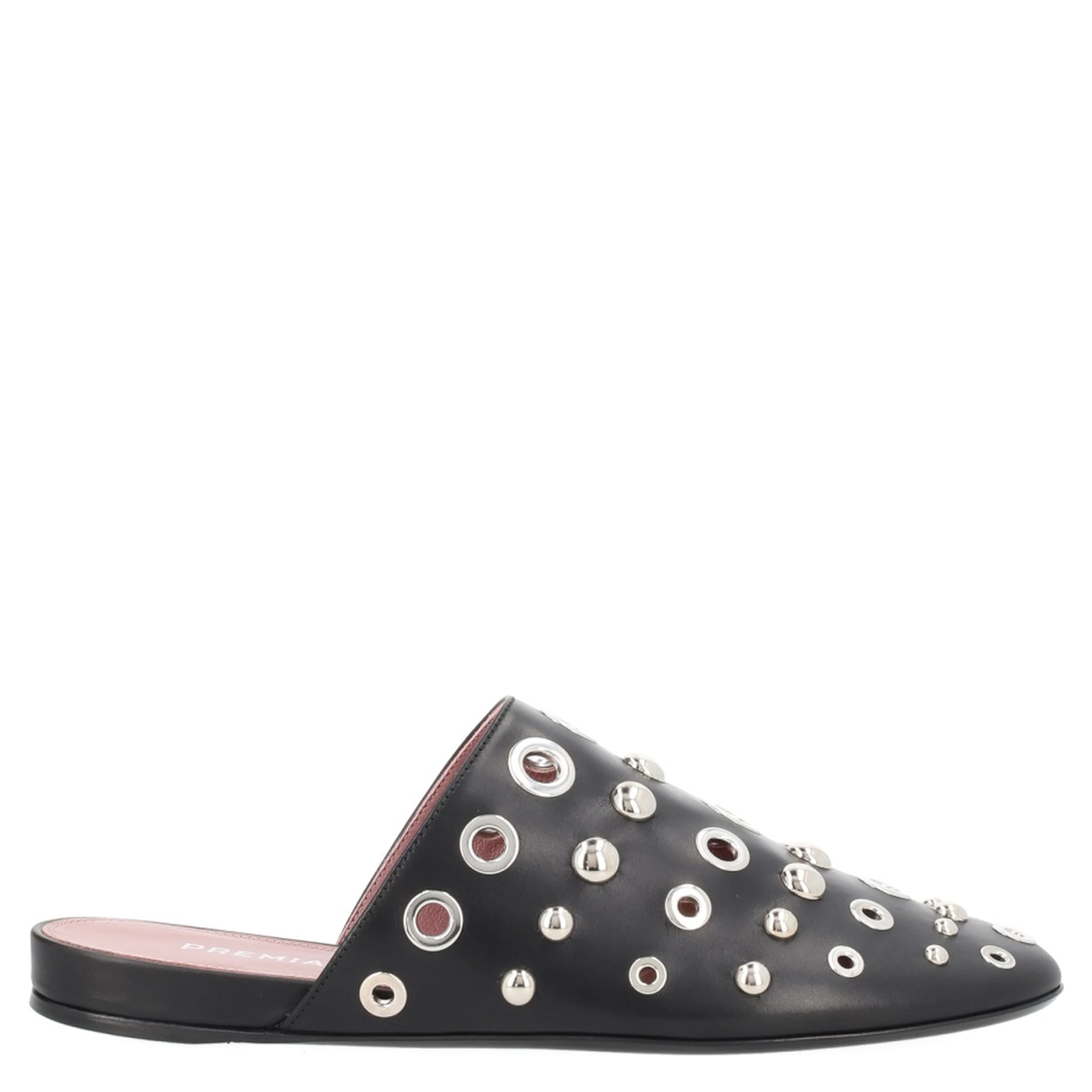 LEATHER SLIPPER WITH STUDS