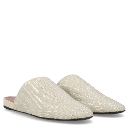 LEATHER SLIPPER WITH RHINESTONES