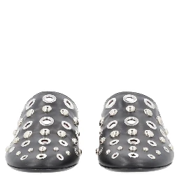 LEATHER SLIPPER WITH STUDS