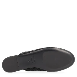 LEATHER SLIPPER WITH RHINESTONES