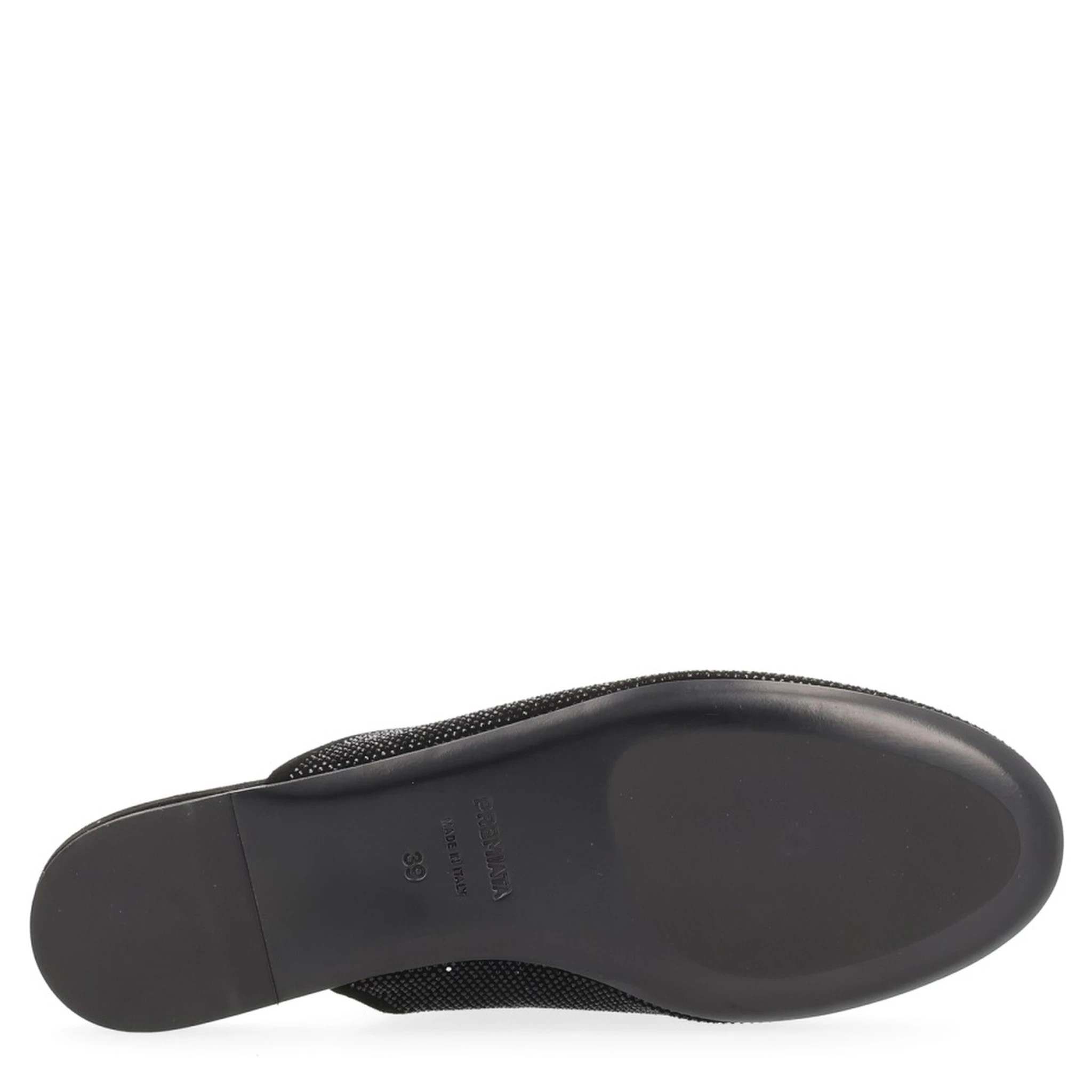 LEATHER SLIPPER WITH RHINESTONES
