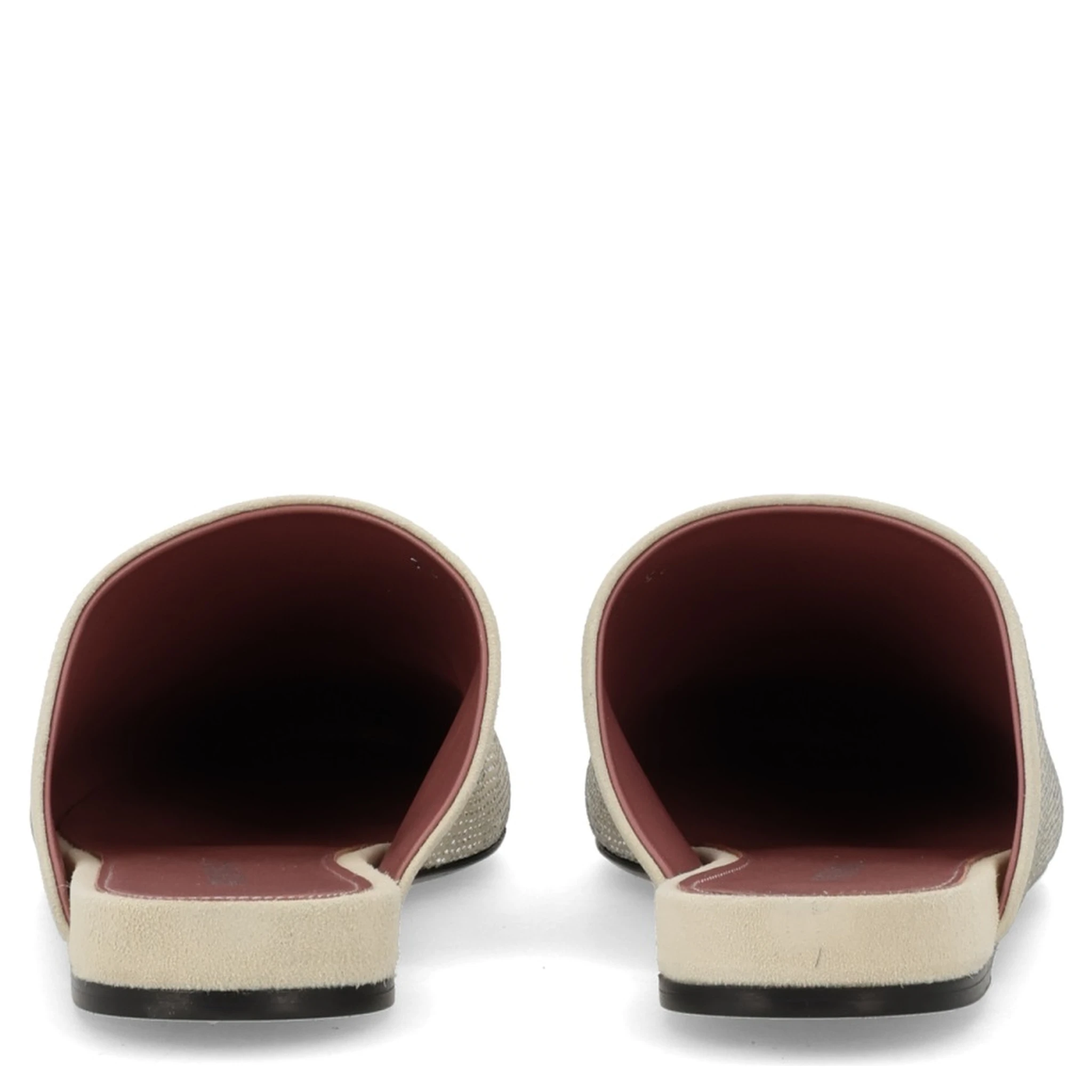 LEATHER SLIPPER WITH RHINESTONES