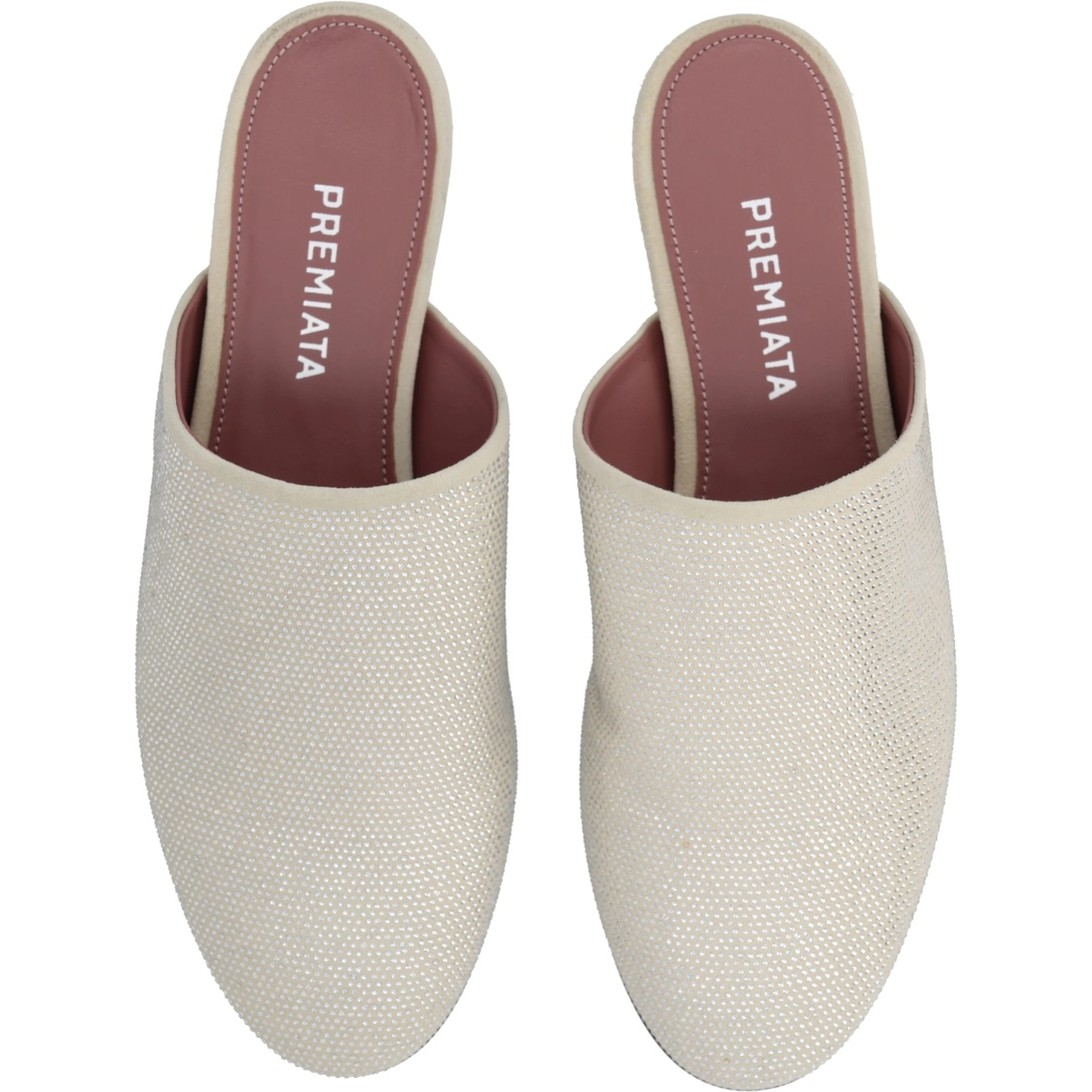 LEATHER SLIPPER WITH RHINESTONES