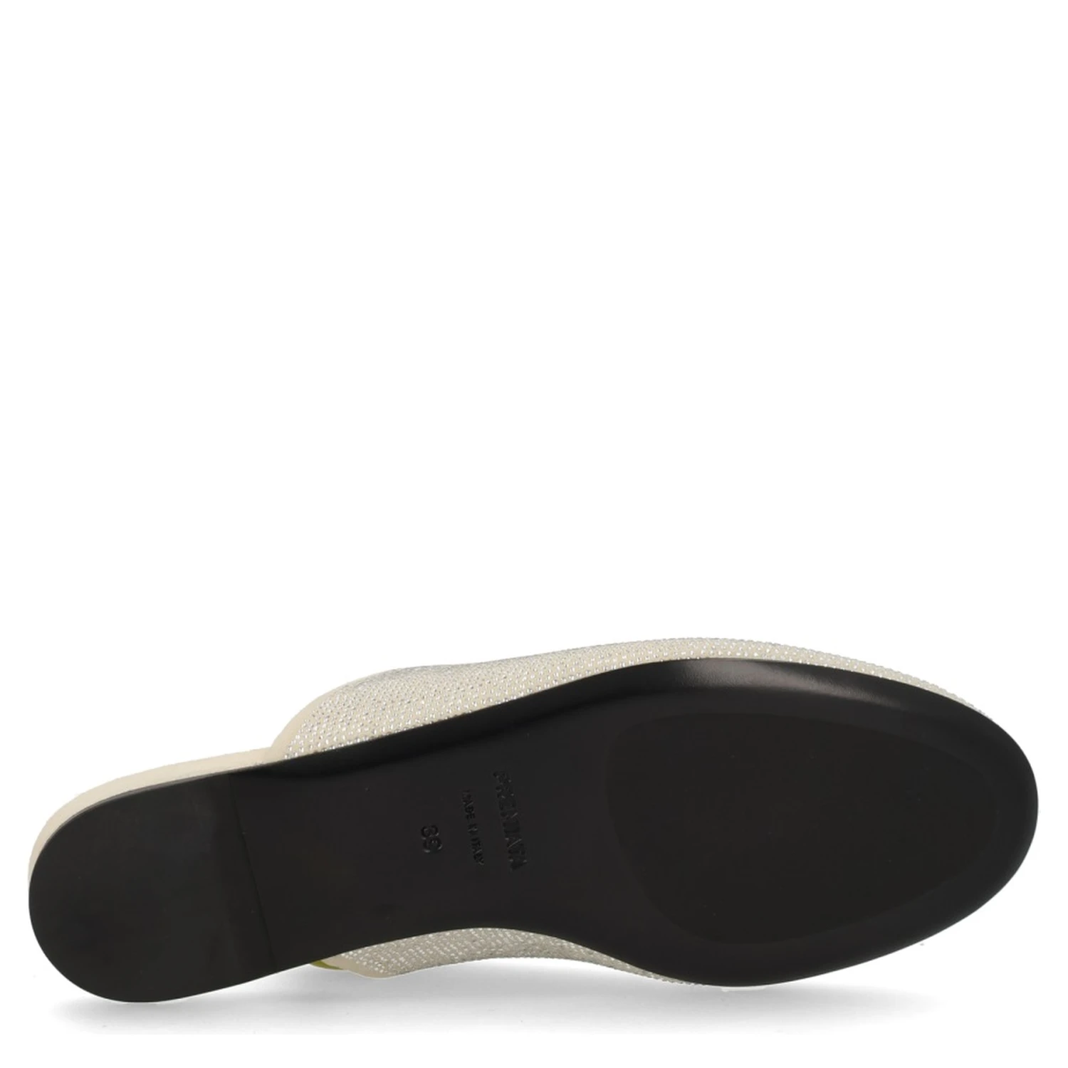 LEATHER SLIPPER WITH RHINESTONES