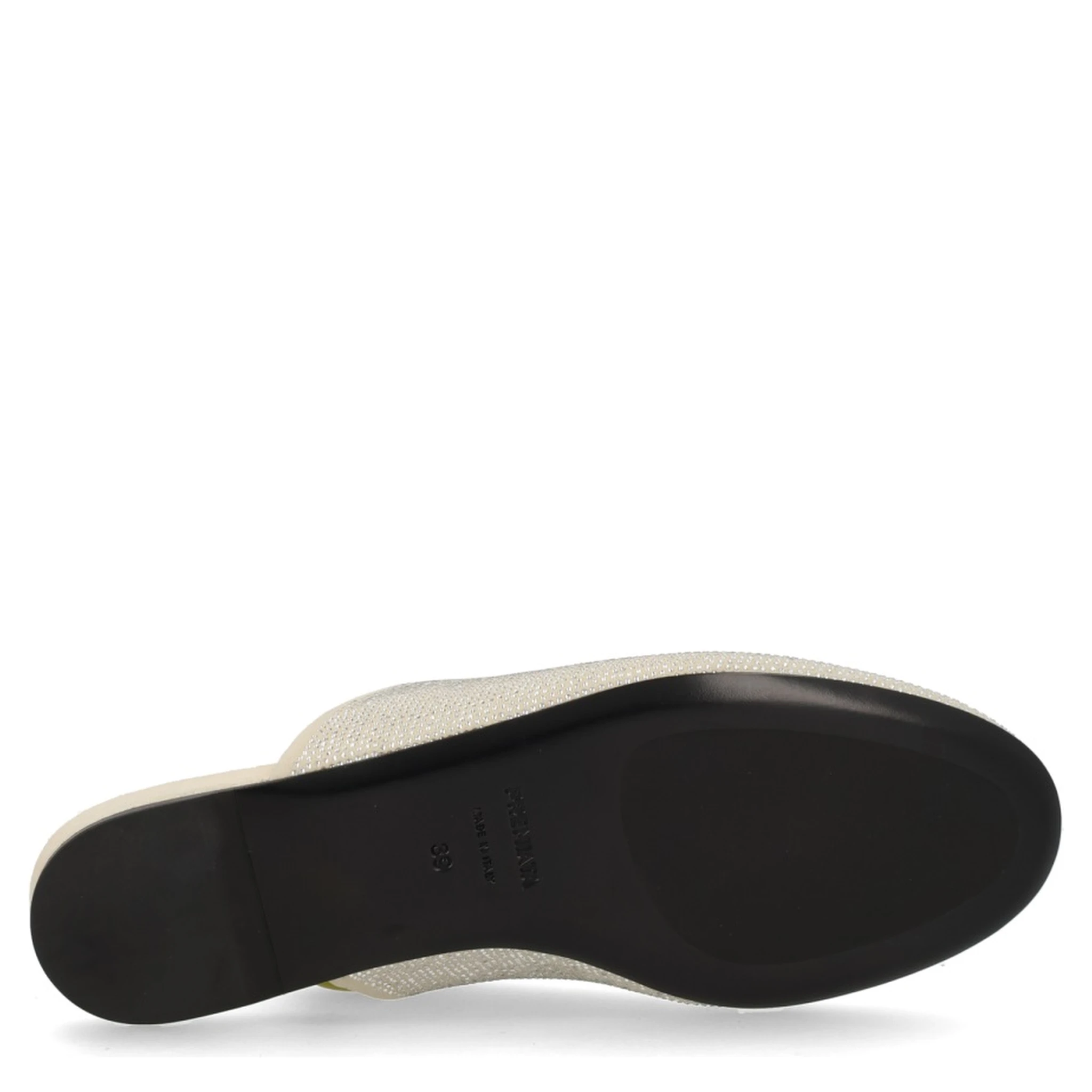 LEATHER SLIPPER WITH RHINESTONES