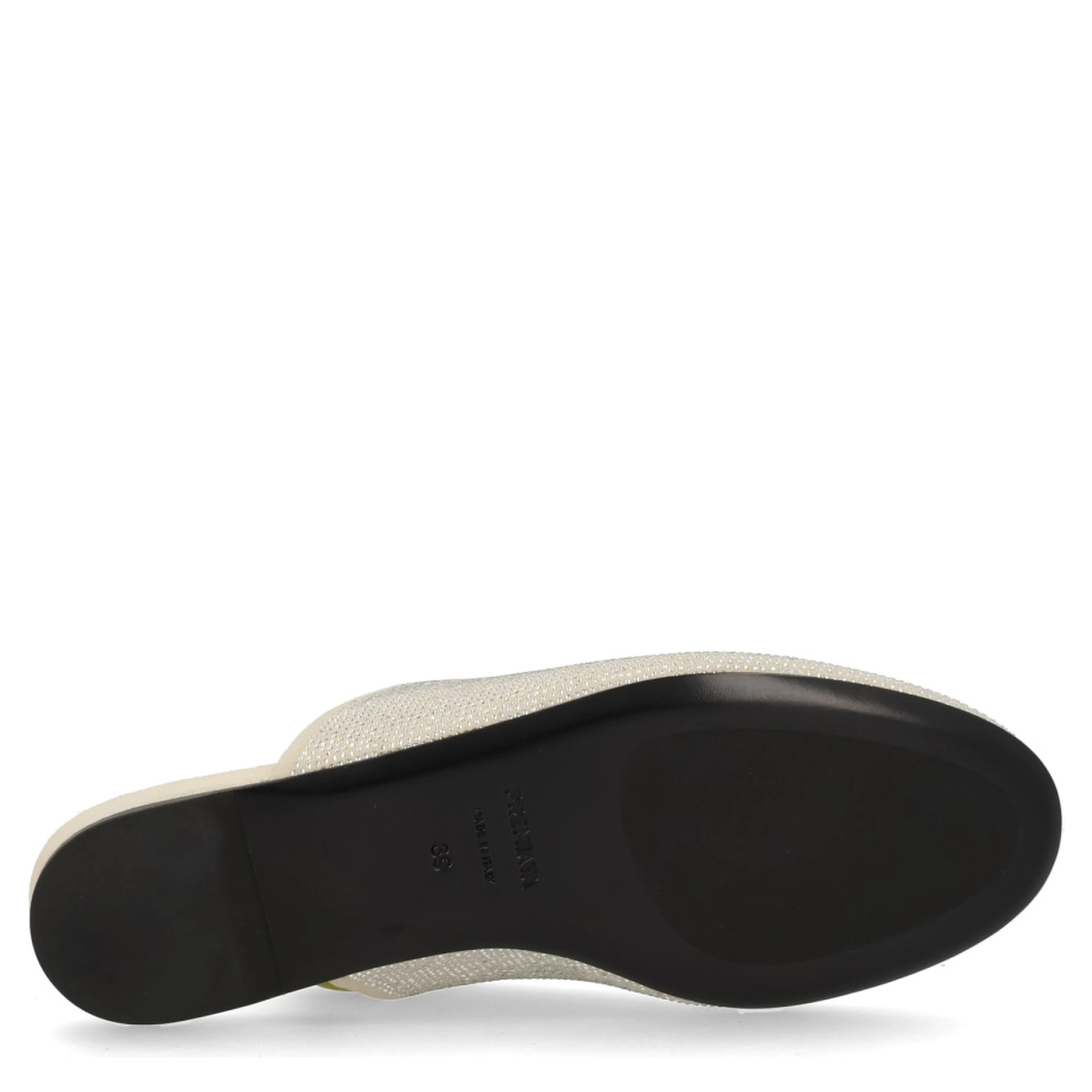 LEATHER SLIPPER WITH RHINESTONES