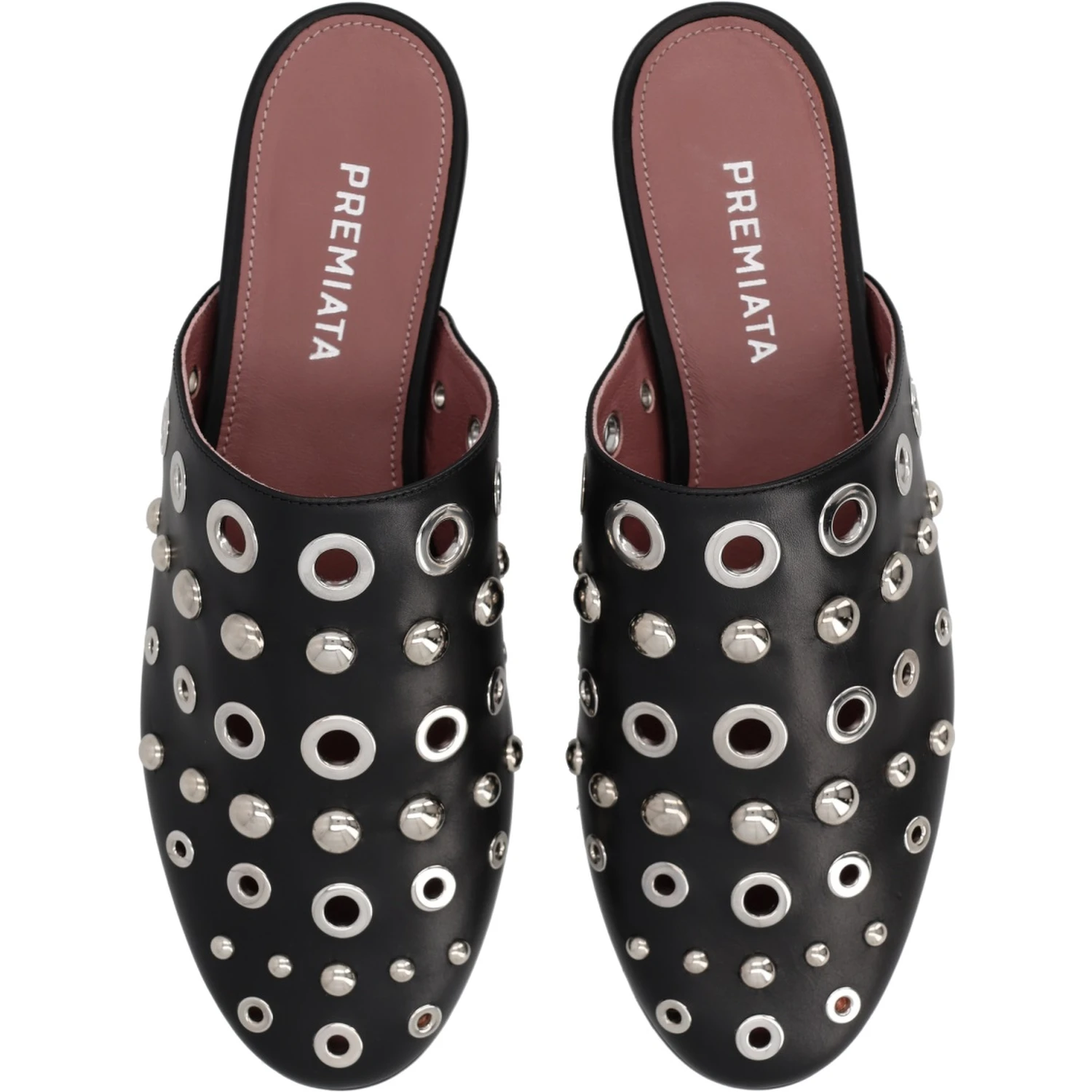 LEATHER SLIPPER WITH STUDS