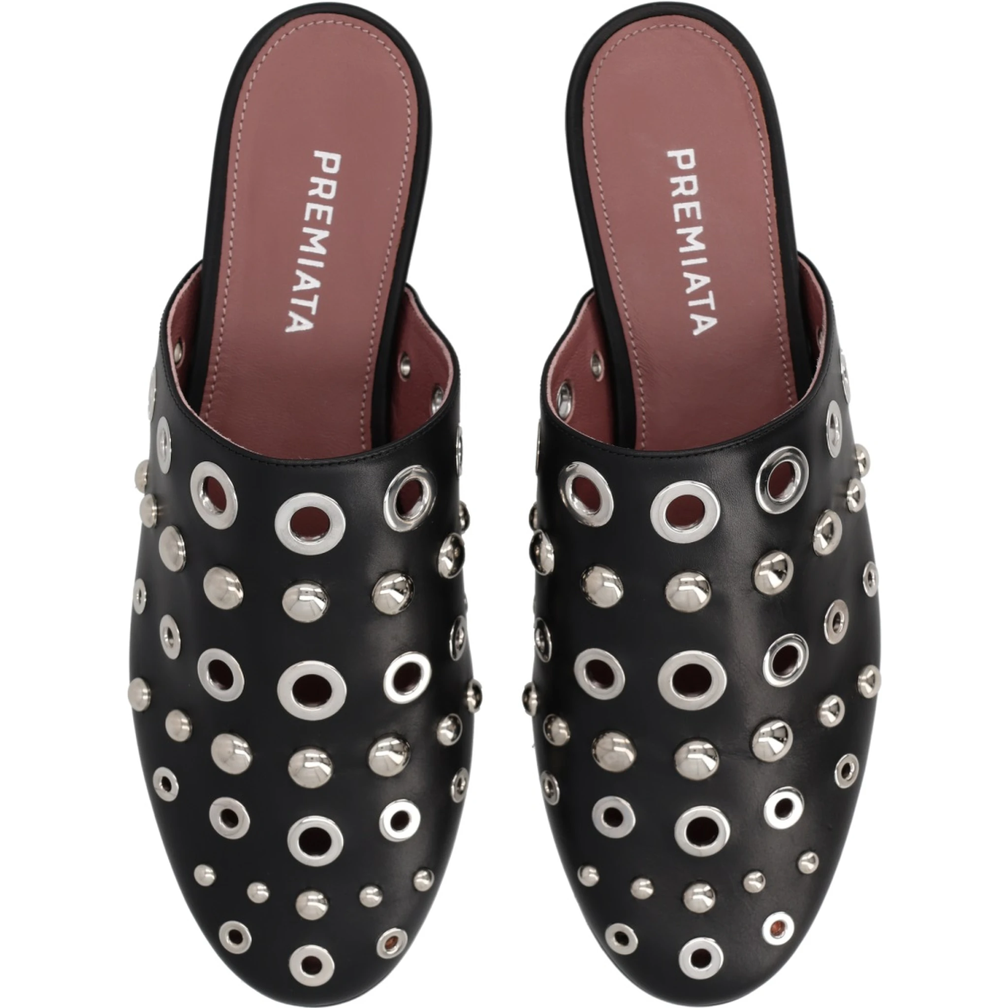 LEATHER SLIPPER WITH STUDS