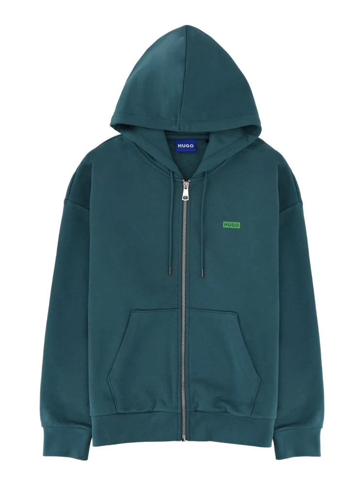 ZIPPERED SWEATSHIRT WITH LOGO