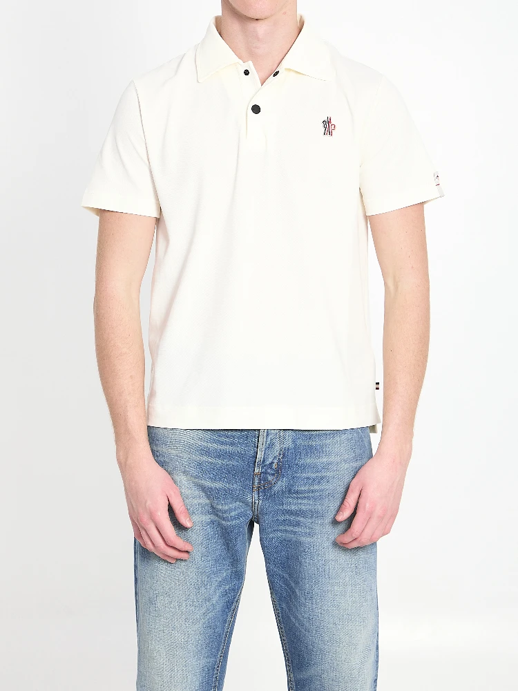 Polo shirt in nylon piqué