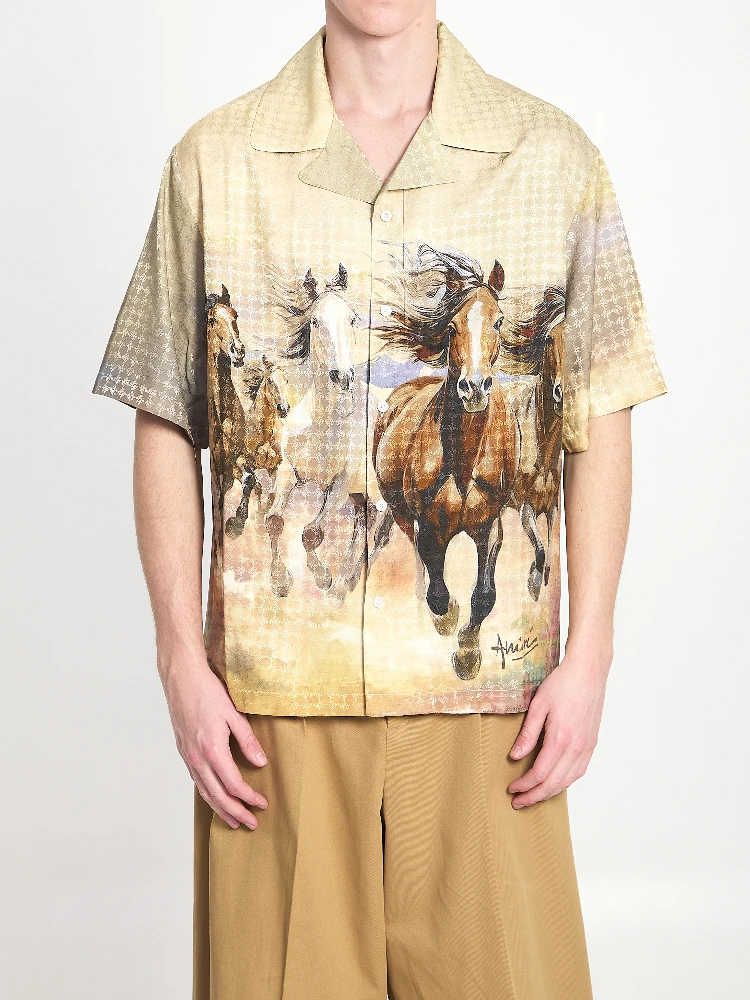 Horses print shirt