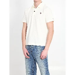 Polo shirt in nylon piqué