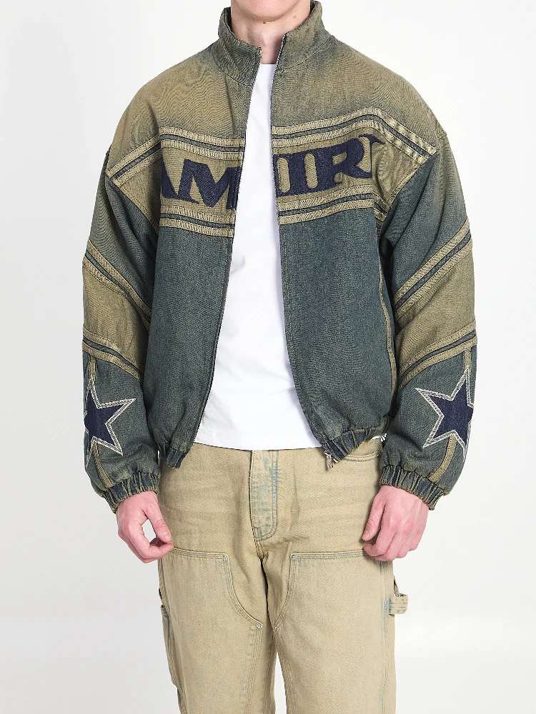 Sport denim Track jacket alternative