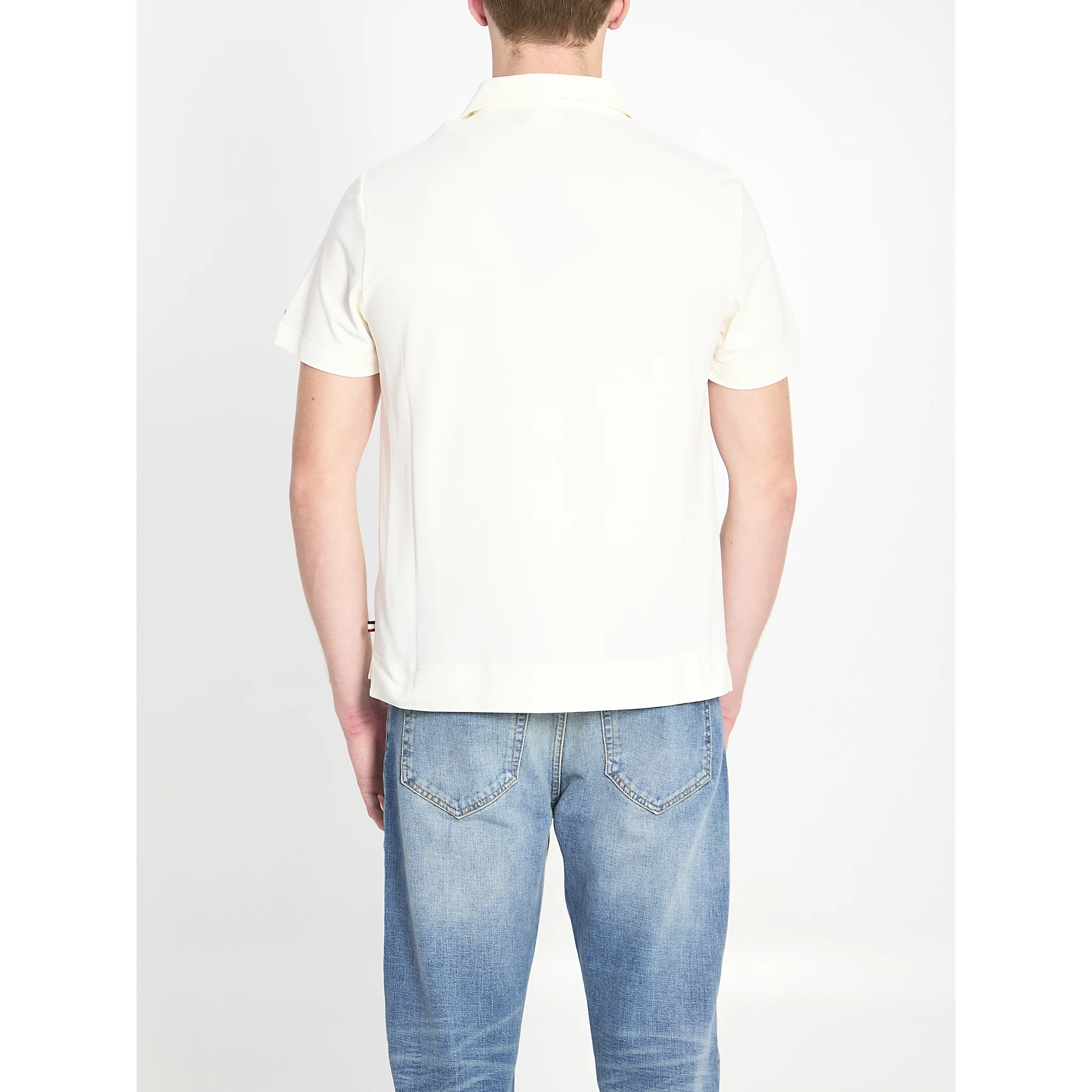 Polo shirt in nylon piqué