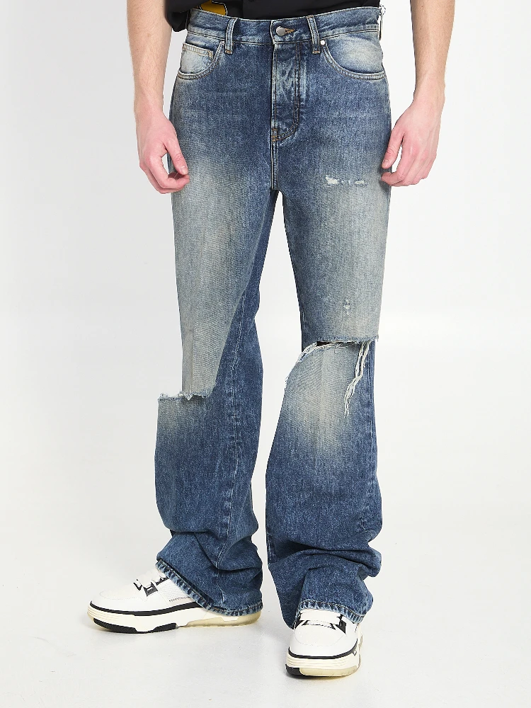 Slashed boot cut jeans alternative