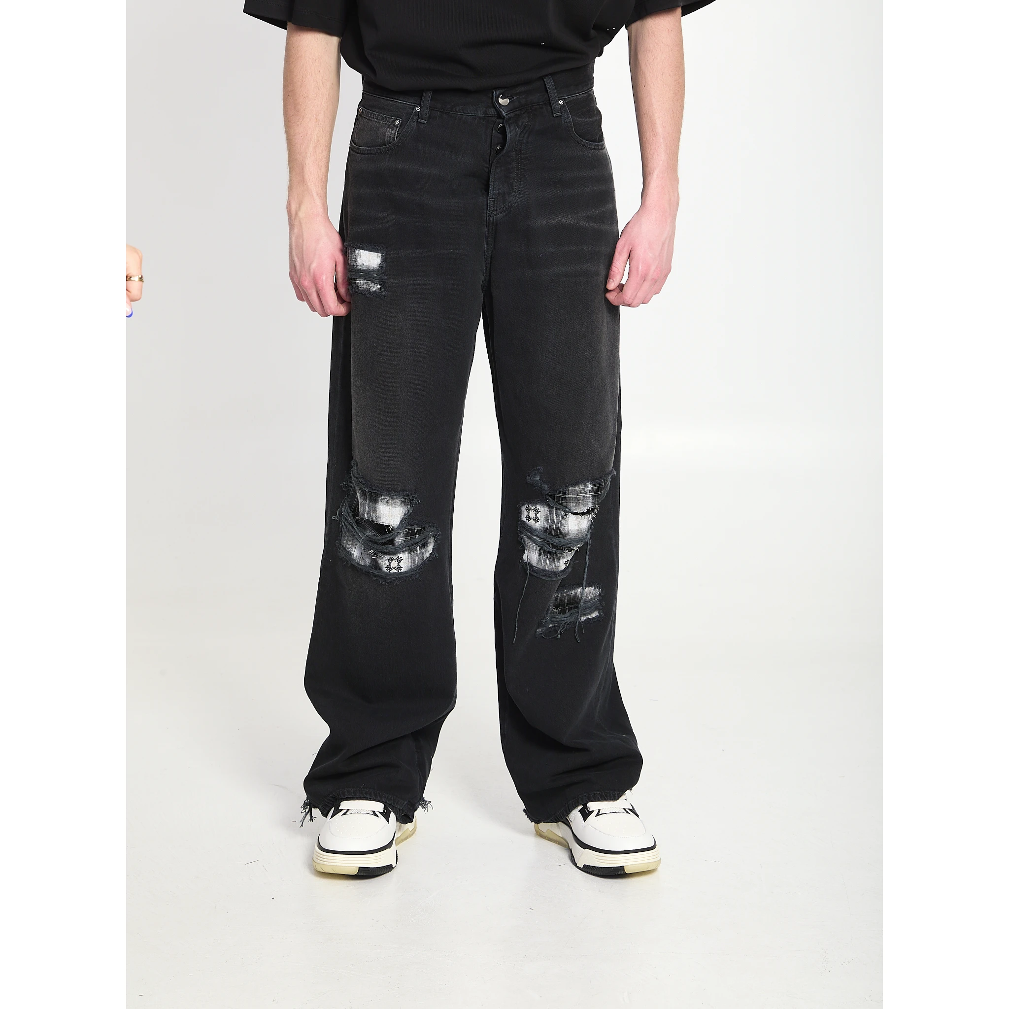Flannel Repair baggy jeans