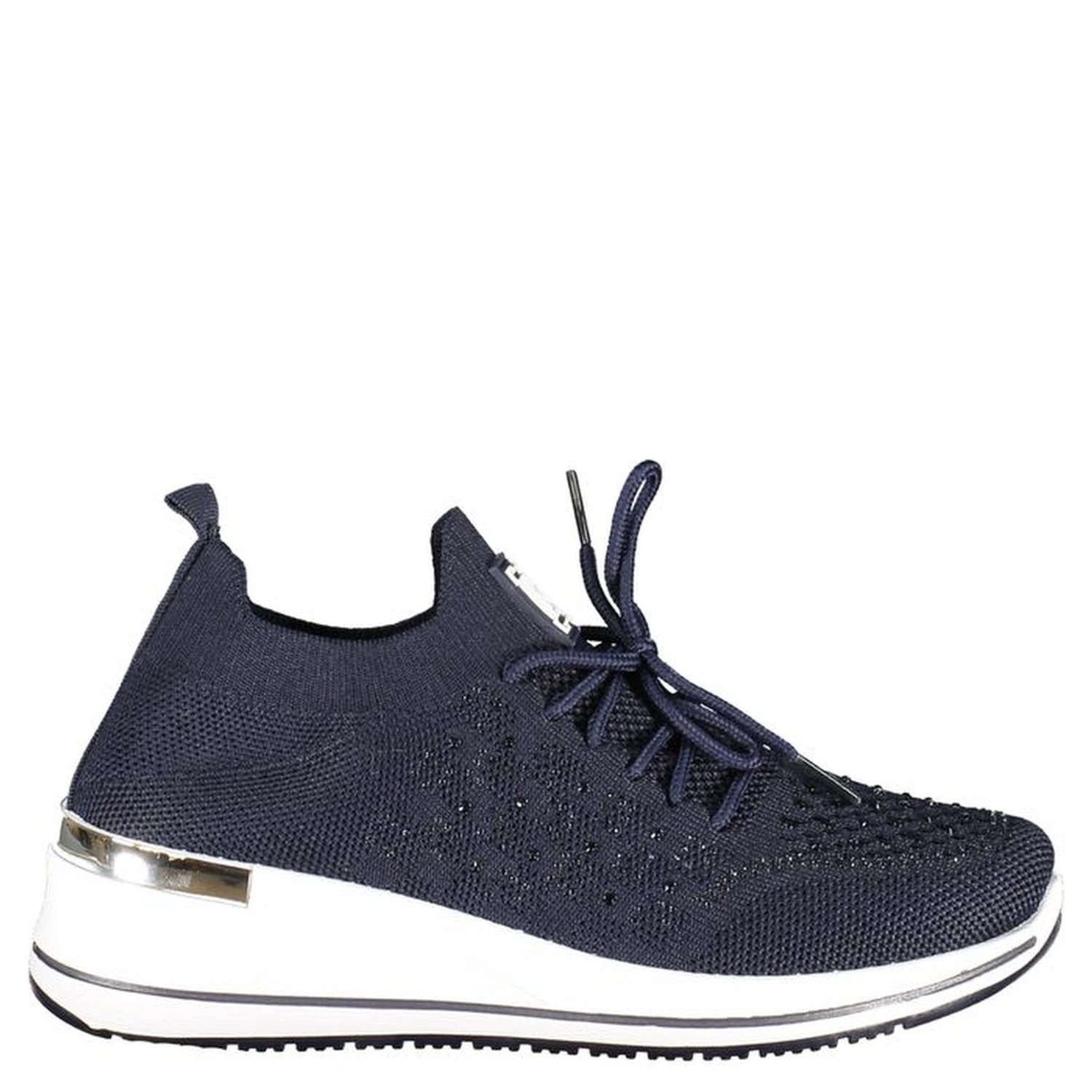 Blue Polyester Women Sneaker