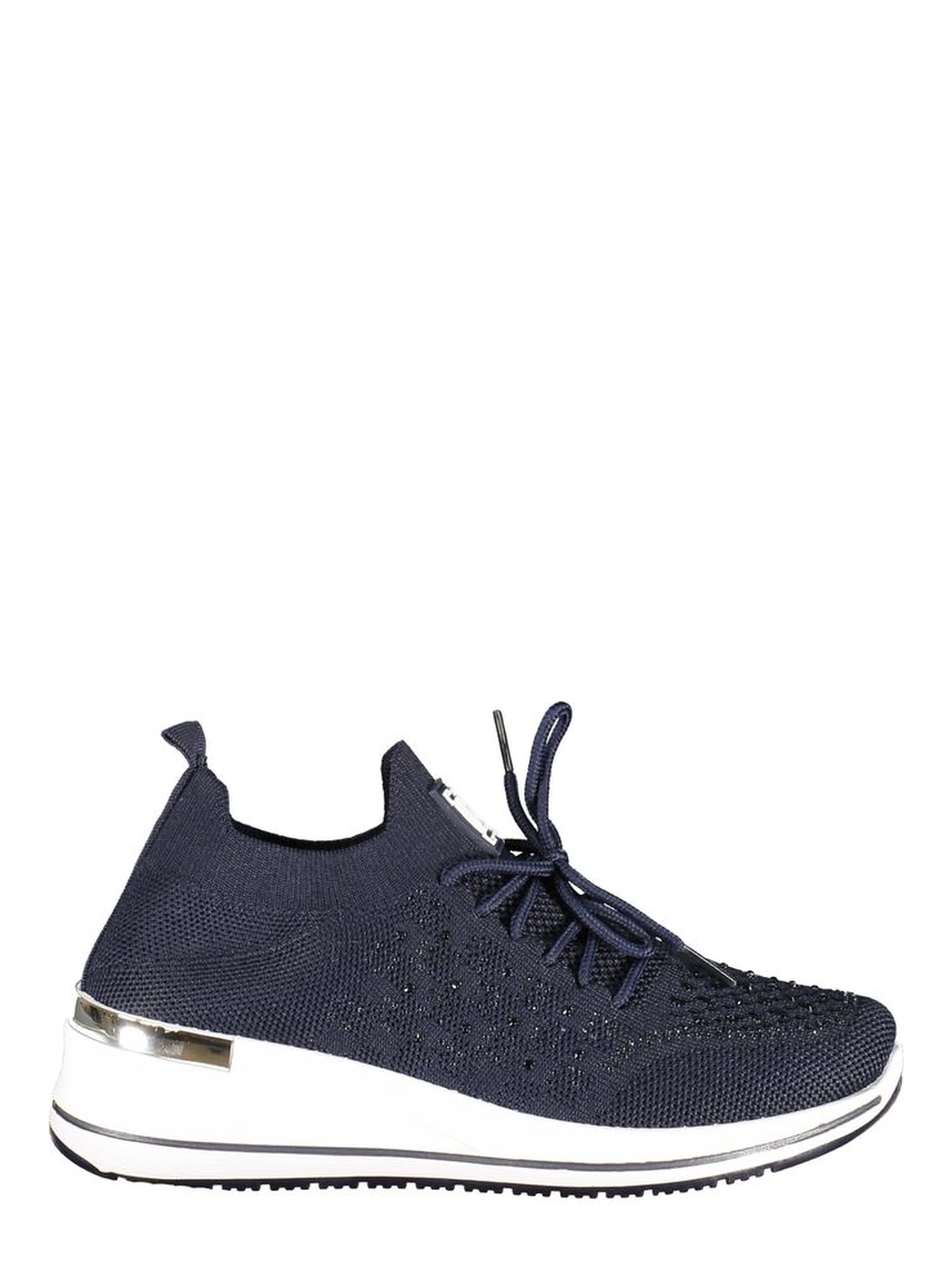 Blue Polyester Women Sneaker