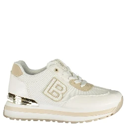 White Polyurethane Women Sneaker