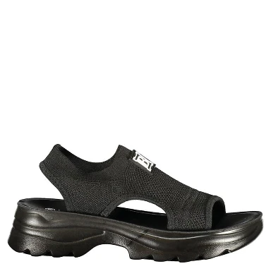 Black Polyurethane Women Sandal