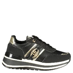 Black Polyurethane Women Sneaker