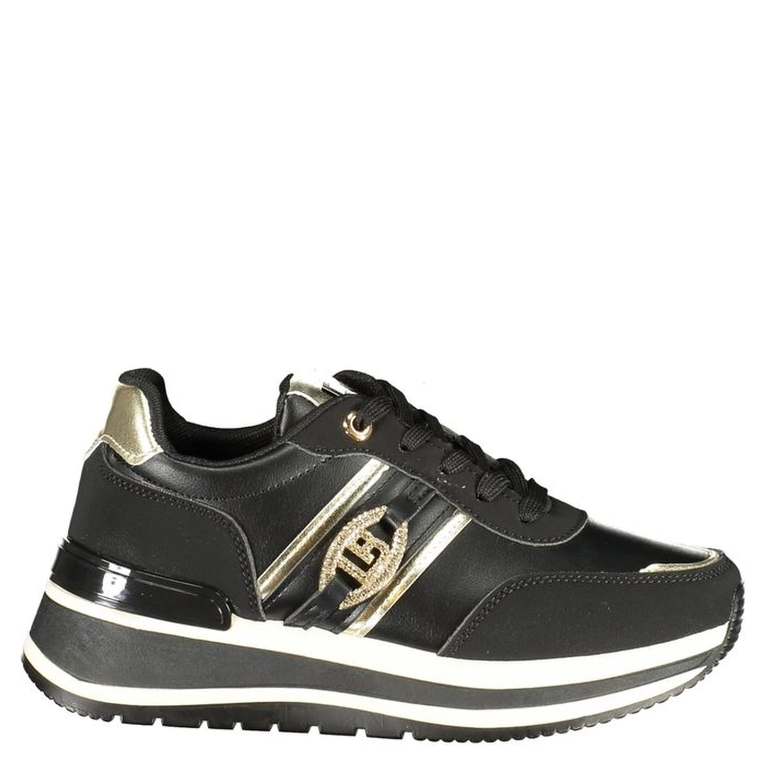 Black Polyurethane Women Sneaker