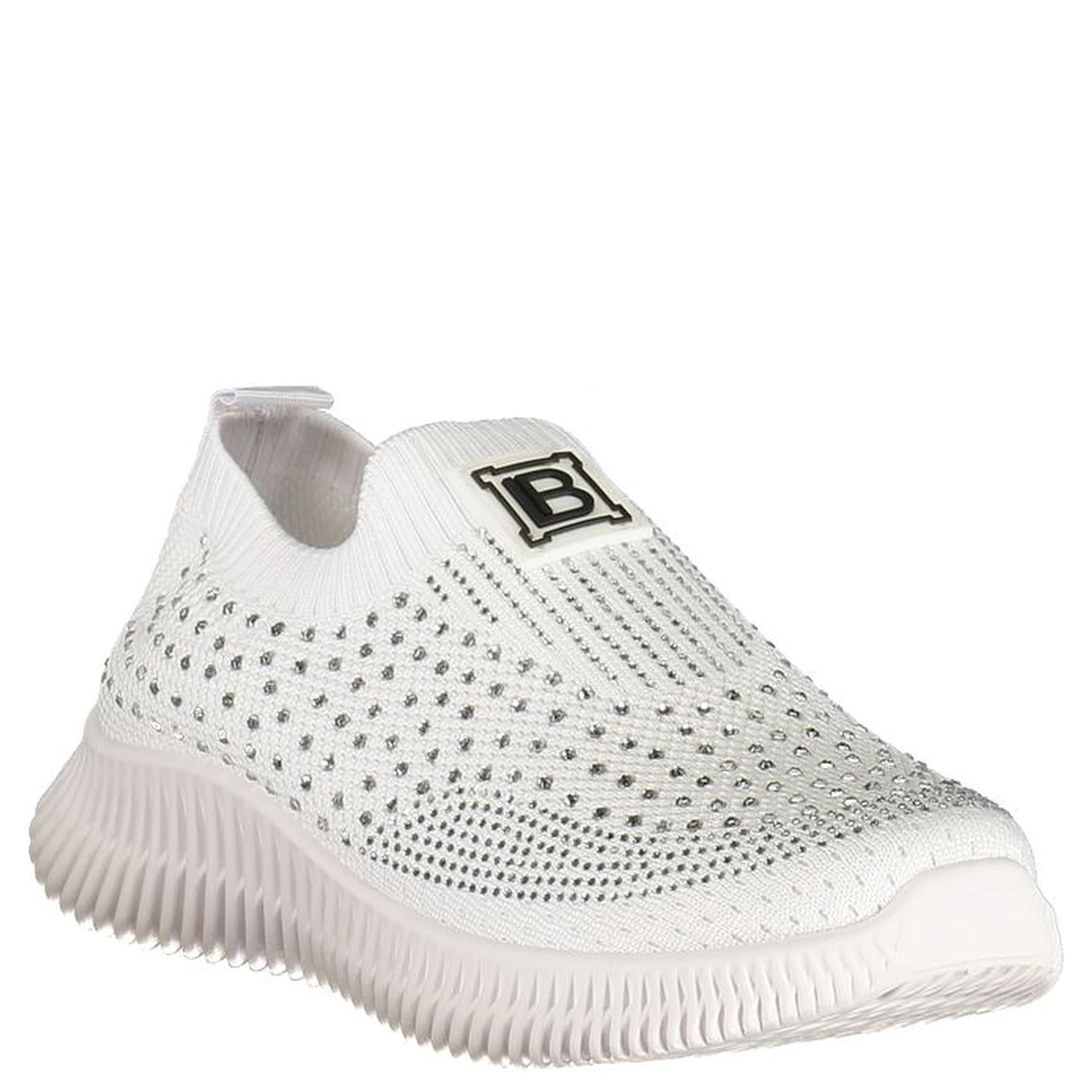 White Polyester Women Sneaker