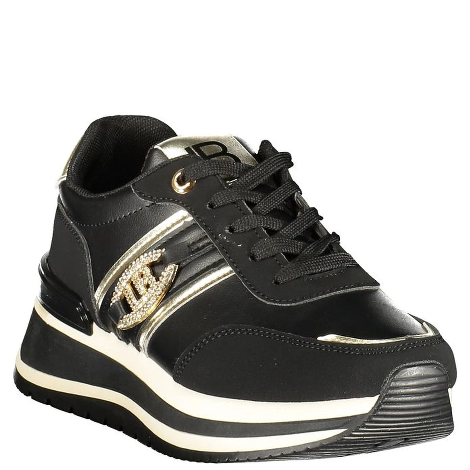 Black Polyurethane Women Sneaker
