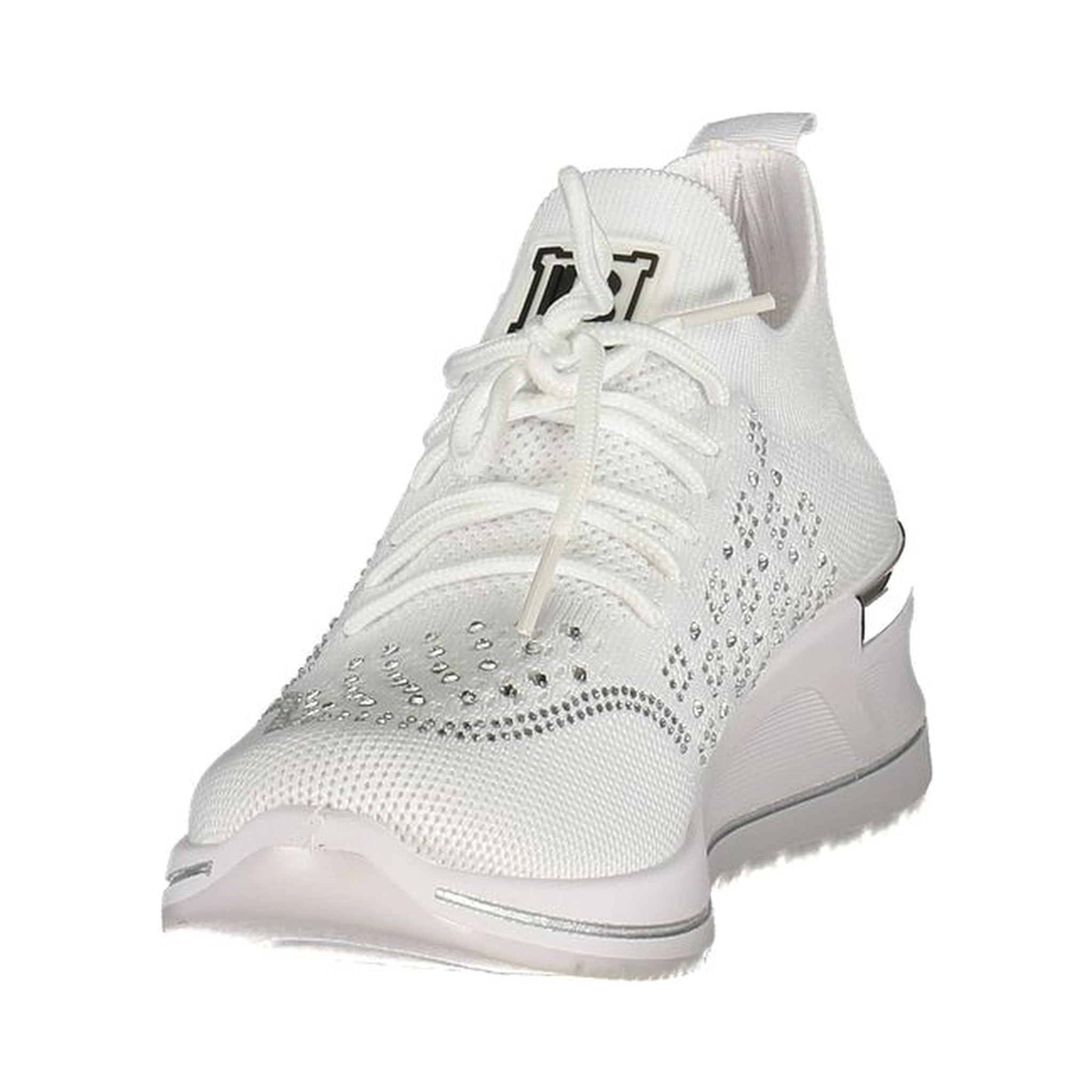 White Polyester Women Sneaker