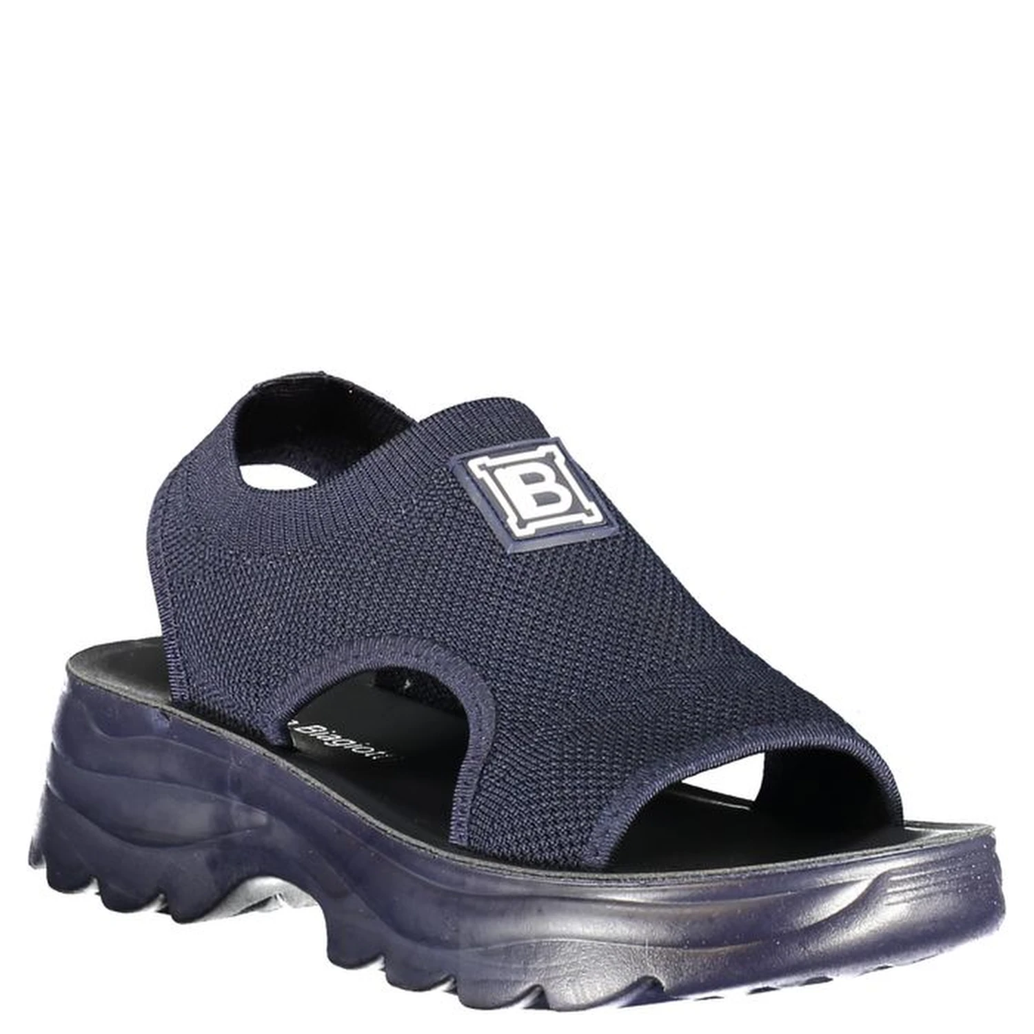 Blue Polyurethane Women Sandal