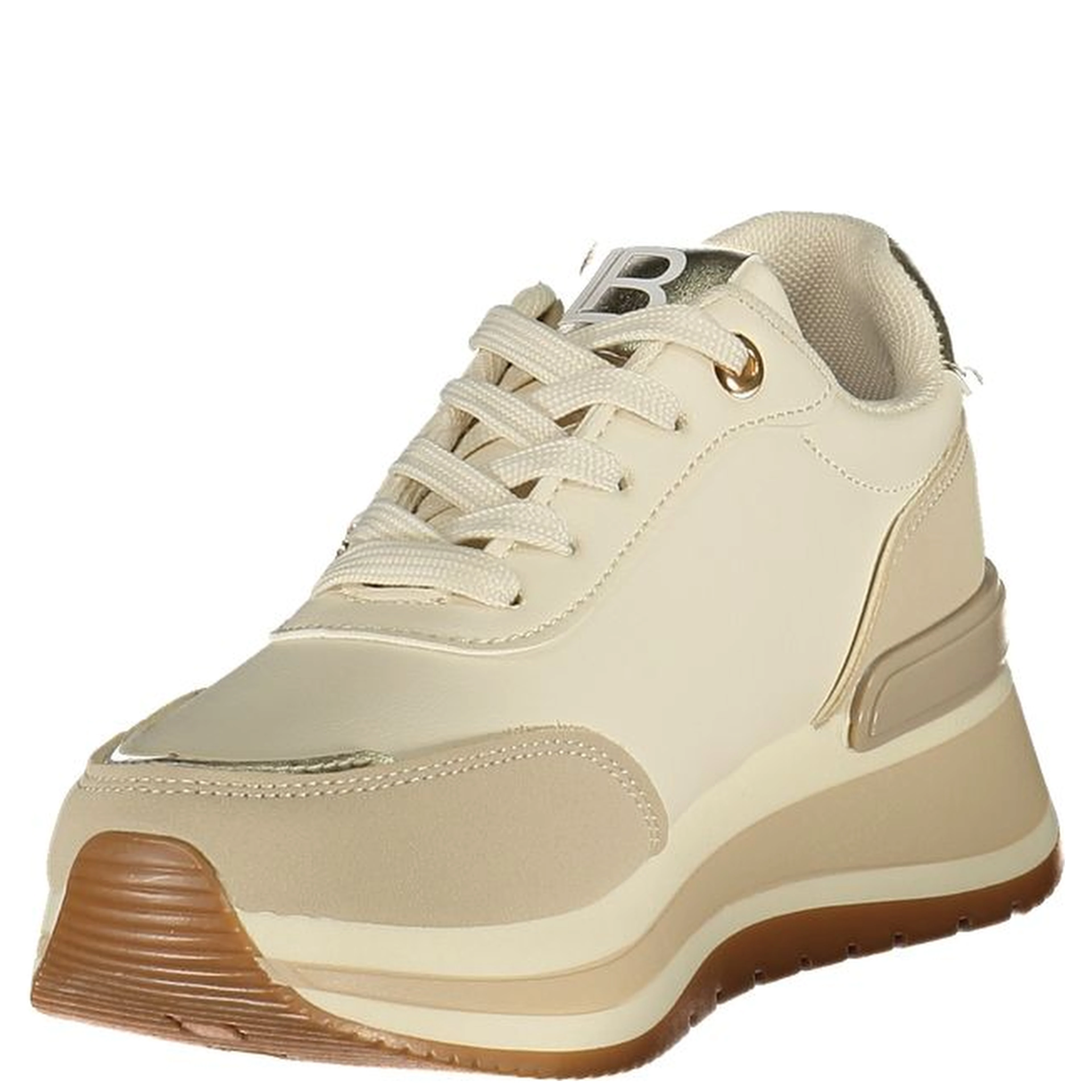 Beige Polyurethane Women Sneaker