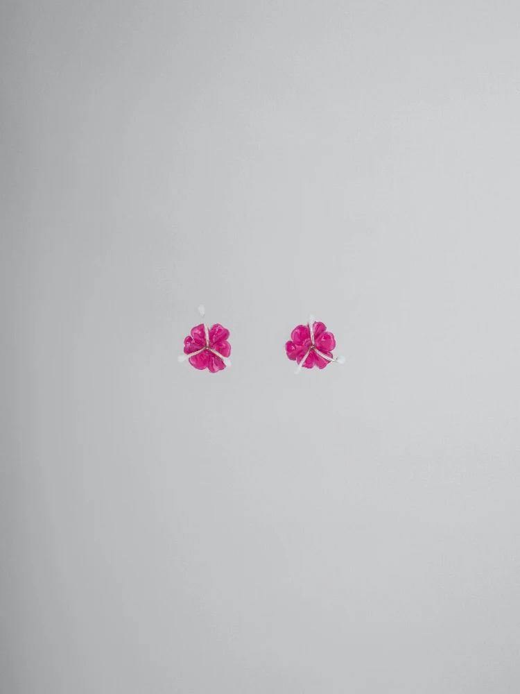 Fuchsia Fibres Earrings