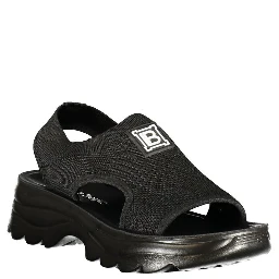 Black Polyurethane Women Sandal