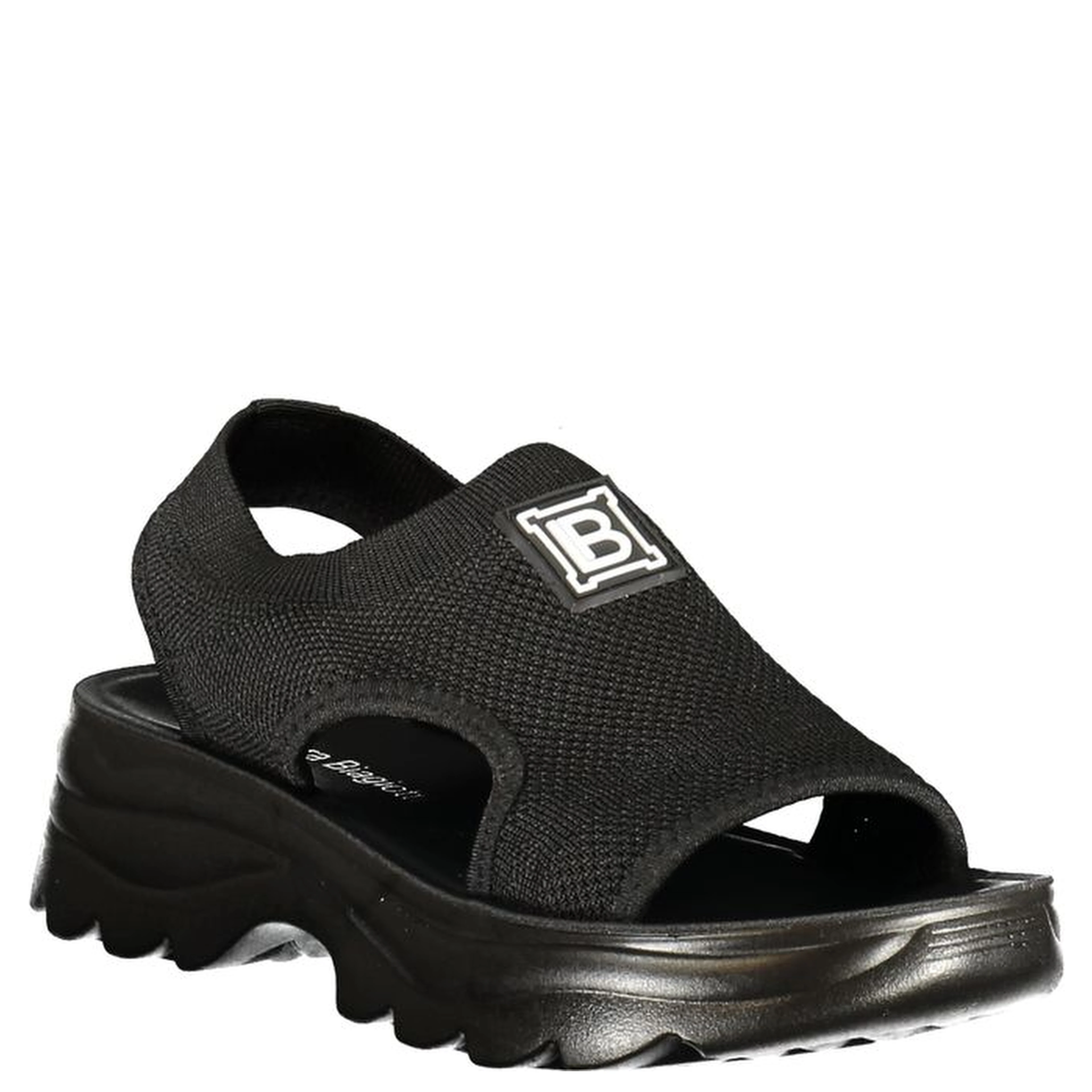 Black Polyurethane Women Sandal