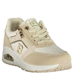 Beige Polyurethane Women Sneaker