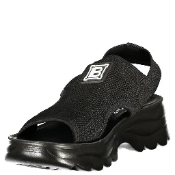 Black Polyurethane Women Sandal