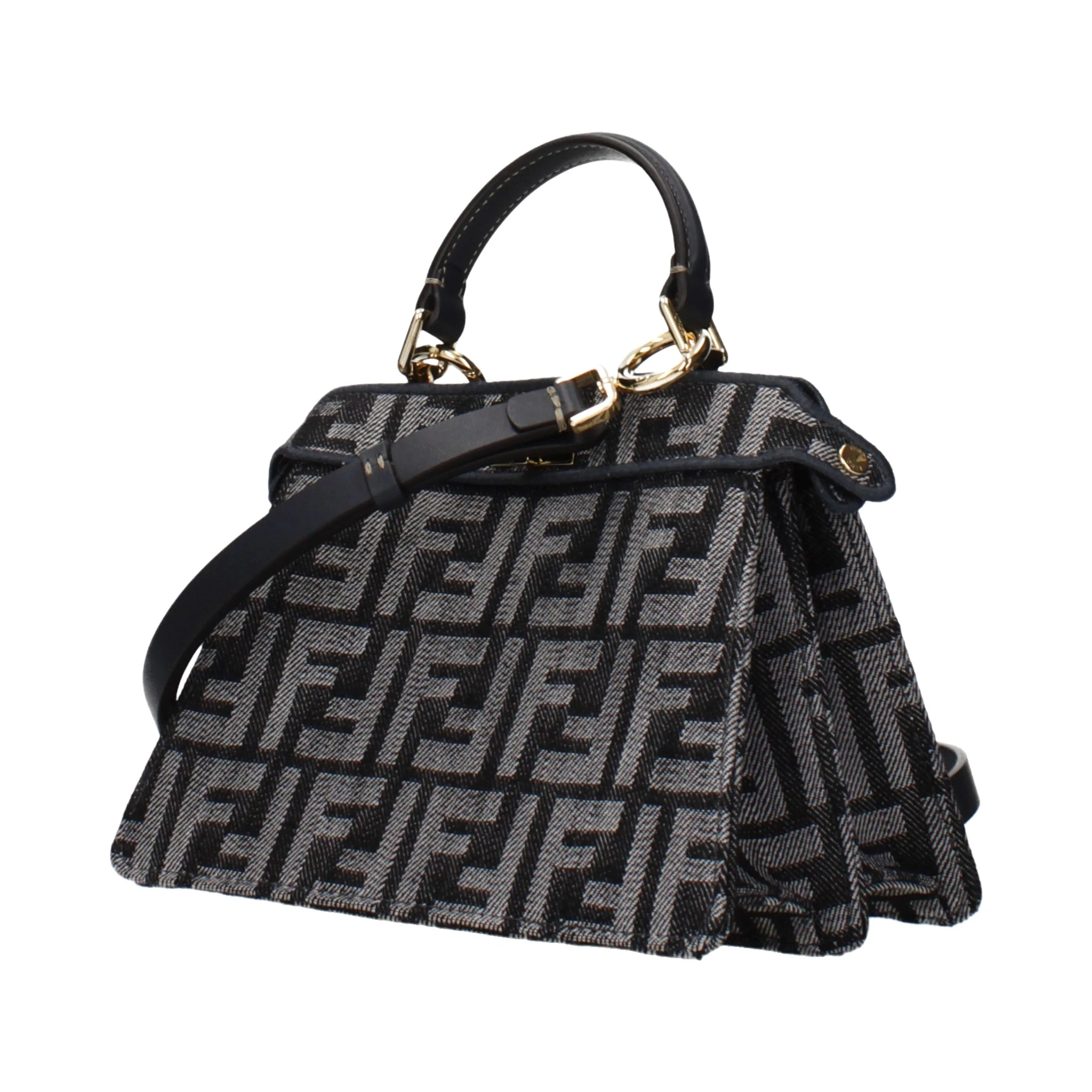 Black Fabric Handbag