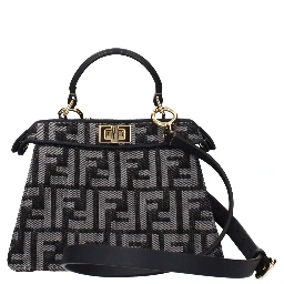Black Fabric Handbag