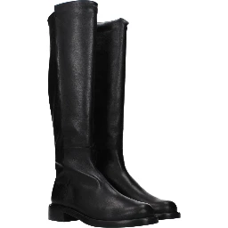 Black Leather Over The Knee