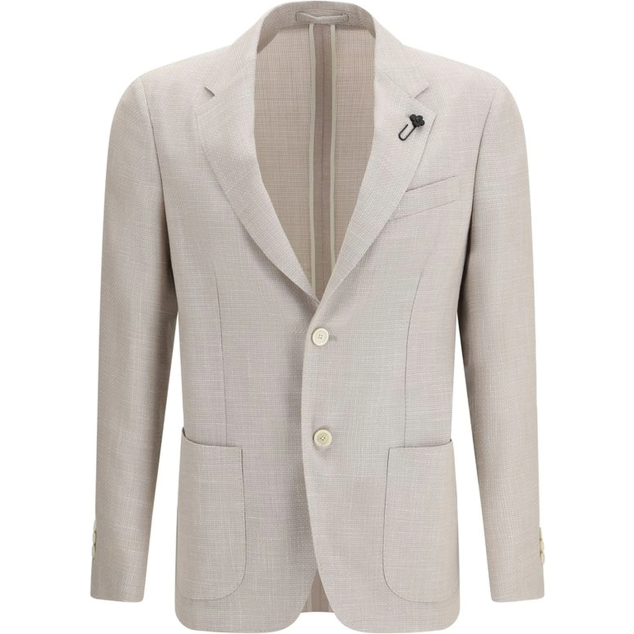 Beige Silk Blazer