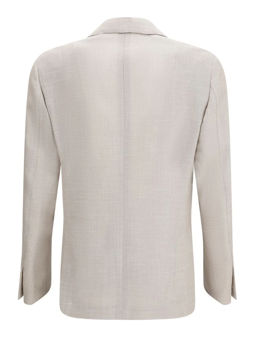 Beige Silk Blazer