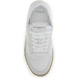 White Calf Leather Bos Taurus Chunky Sneakers