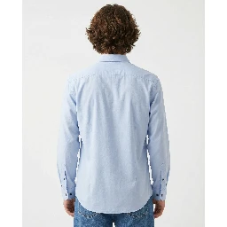Blue Cotton Dress Shirt