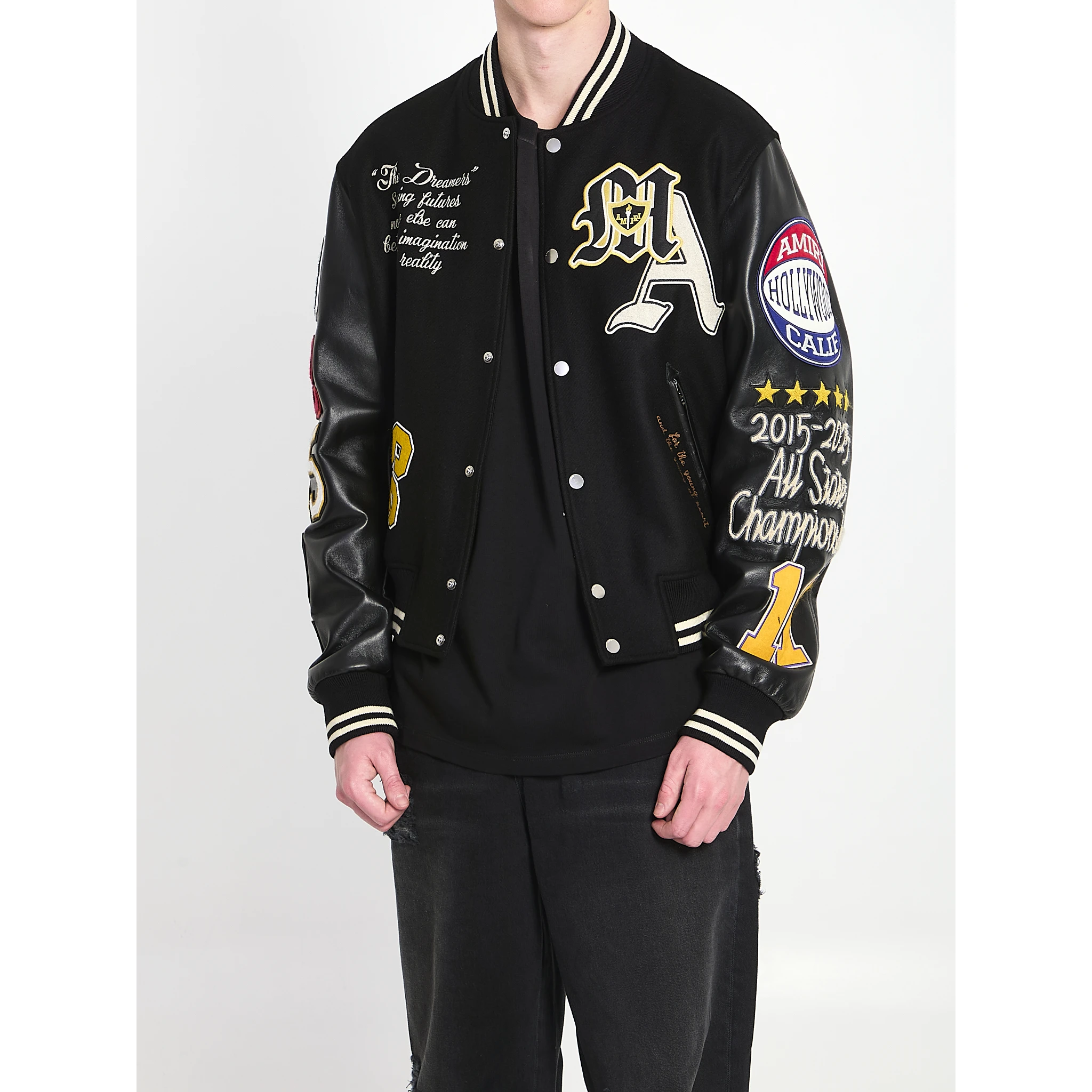 Varsity patch bomber jacket